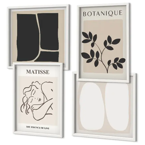 Dekoratívna sada obrazov štýlové rastlinné maľby v štýle Matisse