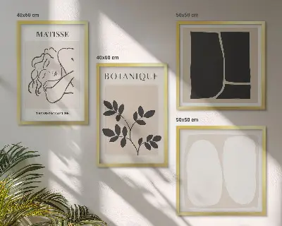 Dekoratívna sada obrazov štýlové rastlinné maľby v štýle Matisse