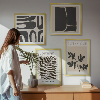 Zarámovaný set obrazov Minimalistické rastlinné plagáty
