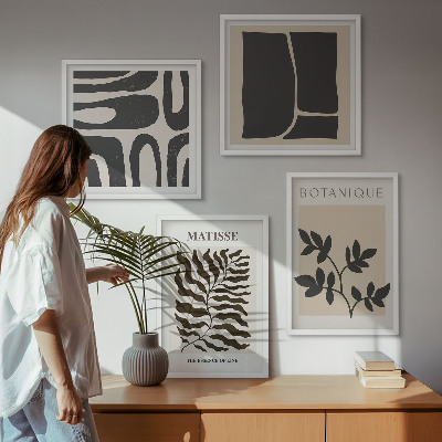 Zarámovaný set obrazov Minimalistické rastlinné plagáty