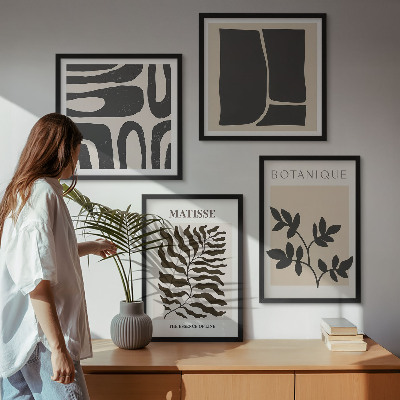 Zarámovaný set obrazov Minimalistické rastlinné plagáty