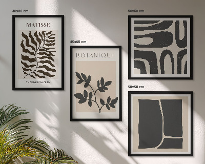 Zarámovaný set obrazov Minimalistické rastlinné plagáty