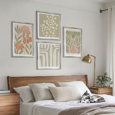 Dekoratívna sada obrazov Kvetinový minimalistický boho štýl