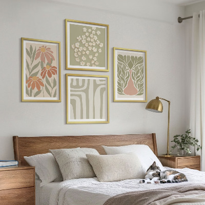 Dekoratívna sada obrazov Kvetinový minimalistický boho štýl