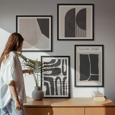 Dekoratívna sada obrazov Abstraktné minimalistické plagáty