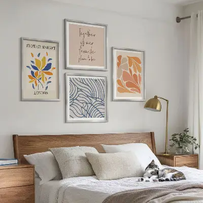 Moderné abstraktné kvety zarámovaný set obrazov