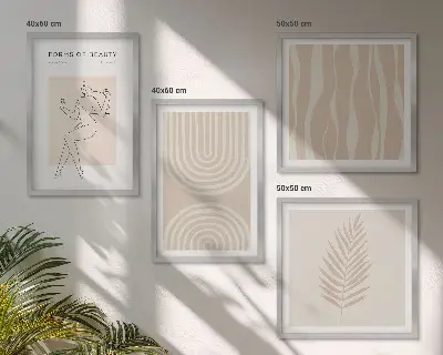 Dekoratívna sada obrazov abstraktné boho motívy