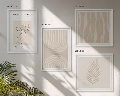Dekoratívna sada obrazov abstraktné boho motívy