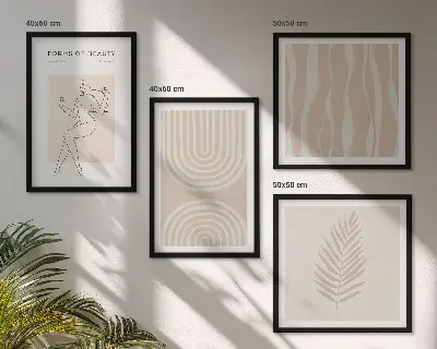 Dekoratívna sada obrazov abstraktné boho motívy