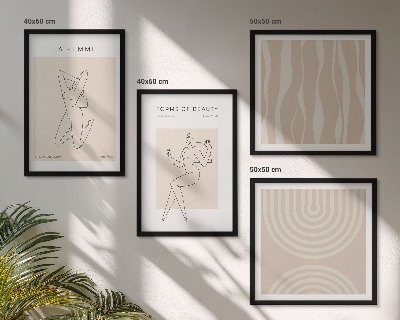Zarámovaný set obrazov Kolekcia minimalistických foriem