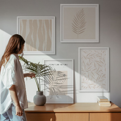 Dekoratívna sada obrazov Minimalistické rastlinné motívy