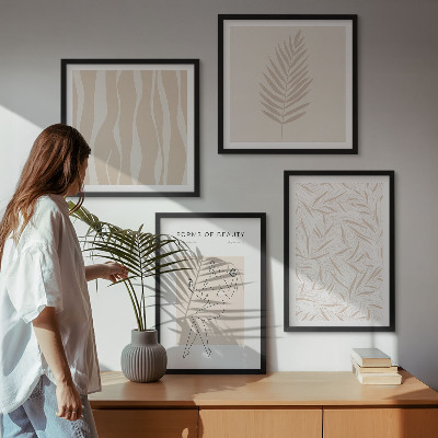 Dekoratívna sada obrazov Minimalistické rastlinné motívy