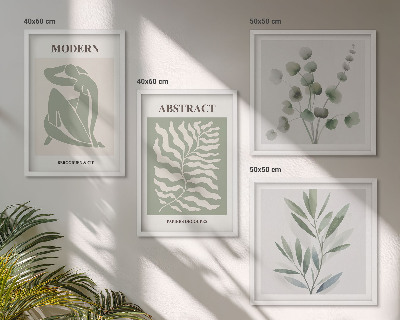 Dekoratívna sada obrazov Boho rastliny od Matisse