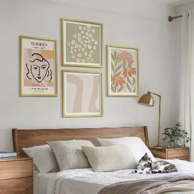 Moderná abstraktná žena zarámovaný set obrazov