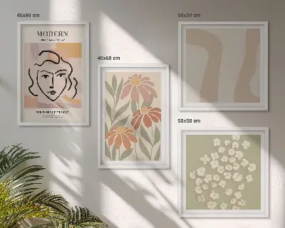 Moderná abstraktná žena zarámovaný set obrazov