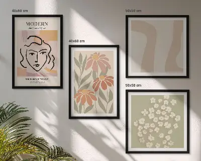 Moderná abstraktná žena zarámovaný set obrazov