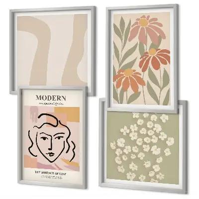 Moderná abstraktná žena zarámovaný set obrazov