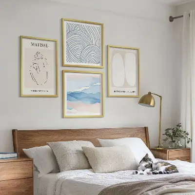 Dekoratívna sada obrazov s motívom abstraktných foriem štýlu Matisse