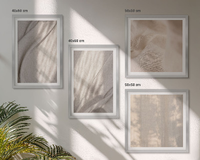Zarámovaný set obrazov Detailný záber na prírodné boho látky
