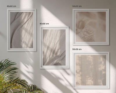 Zarámovaný set obrazov Detailný záber na prírodné boho látky