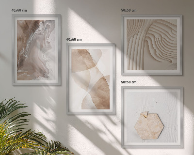Zarámovaný set obrazov Abstraktné maľované štruktúry