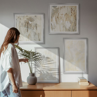 Dekoratívna sada obrazov Dizajn farby s jasnou textúrou