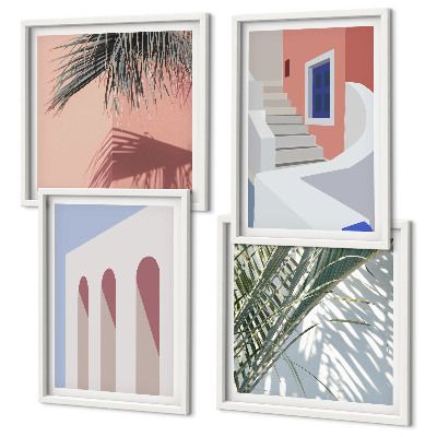 Dekoratívna sada obrazov Ilustrácie mestskej architektúry