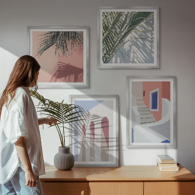 Dekoratívna sada obrazov Ilustrácie mestskej architektúry