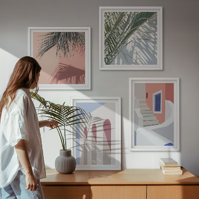 Dekoratívna sada obrazov Ilustrácie mestskej architektúry