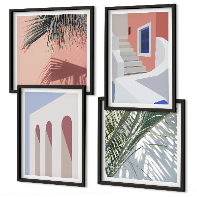 Dekoratívna sada obrazov Ilustrácie mestskej architektúry