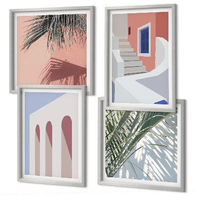 Dekoratívna sada obrazov Ilustrácie mestskej architektúry