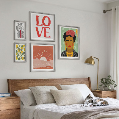 Galéria obrazov na stenu Žena s kvetmi v boho štýle