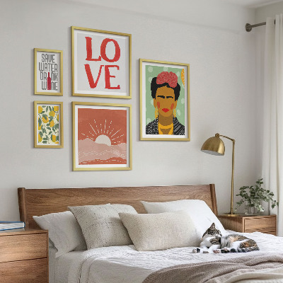 Galéria obrazov na stenu Žena s kvetmi v boho štýle