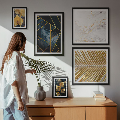 Galéria obrazov na stenu Štýlové listy a geometria