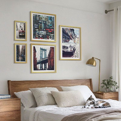 Sada obrazov nad pohovku Štýlové autá a pouličná architektúra