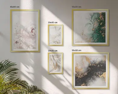 Galéria obrazov na stenu kvetinové akcenty s nádychom abstraktnej elegancie