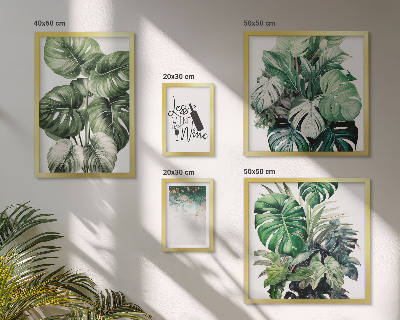 Sada obrazov nad pohovku Abstraktné citáty o rastlinách
