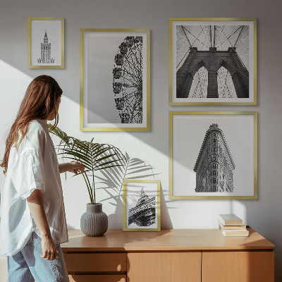 Galéria obrazov na stenu Čiernobiela metropolitná architektúra