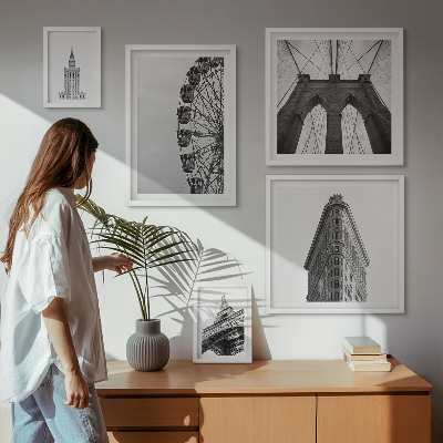 Galéria obrazov na stenu Čiernobiela metropolitná architektúra