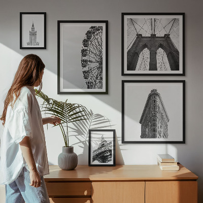 Galéria obrazov na stenu Čiernobiela metropolitná architektúra
