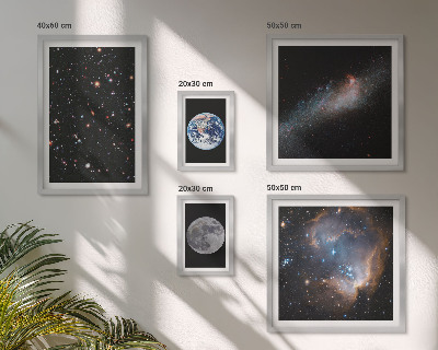 Sada obrazov nad pohovku Kozmické krajiny galaxie