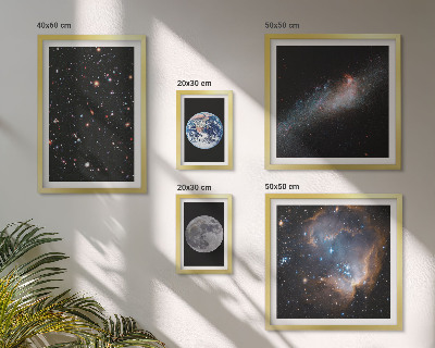 Sada obrazov nad pohovku Kozmické krajiny galaxie