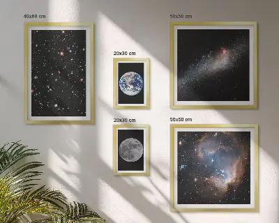 Kozmické krajiny galaxie sada obrazov nad pohovku