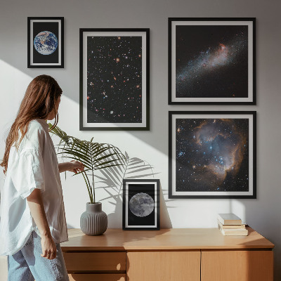 Sada obrazov nad pohovku Kozmické krajiny galaxie
