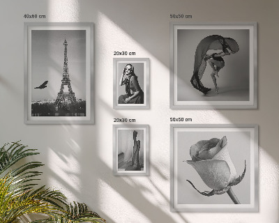 Sada obrazov nad pohovku Štýlový čiernobiely Paríž