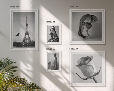 Sada obrazov nad pohovku Štýlový čiernobiely Paríž