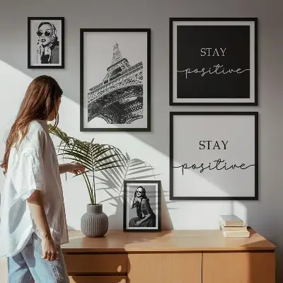 Obraz na stenu štýlová grafika s motívom módy v Paríži