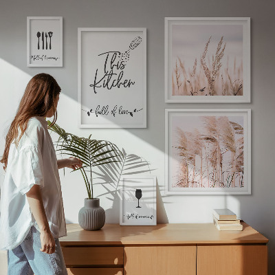 Galéria obrazov na stenu Boho kuchyňa miluje varenie