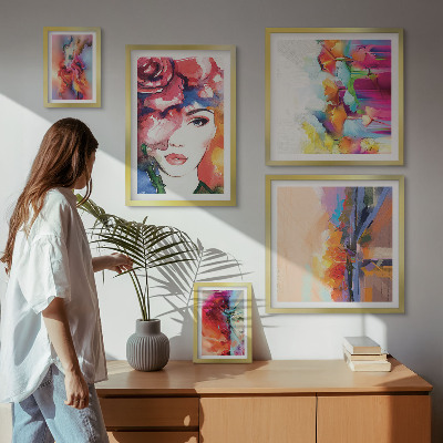 Galéria obrazov na stenu Farebné abstraktné portréty