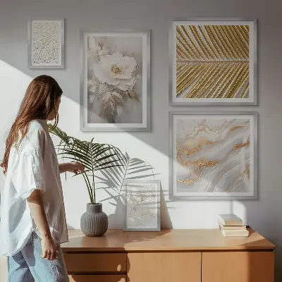 Galéria obrazov na stenu so štýlovými kvetinovými motívmi